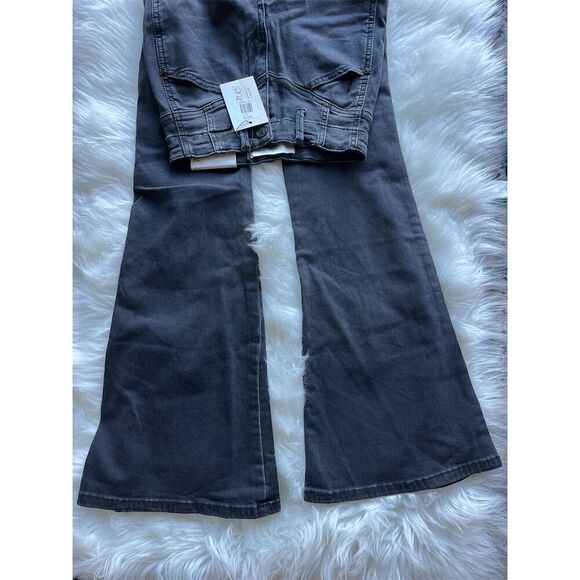 🆕 Kan Can Women's High Rise Flare Jeans Size 24/32 Charcoal Black Stretch Denim - Picture 5 of 12